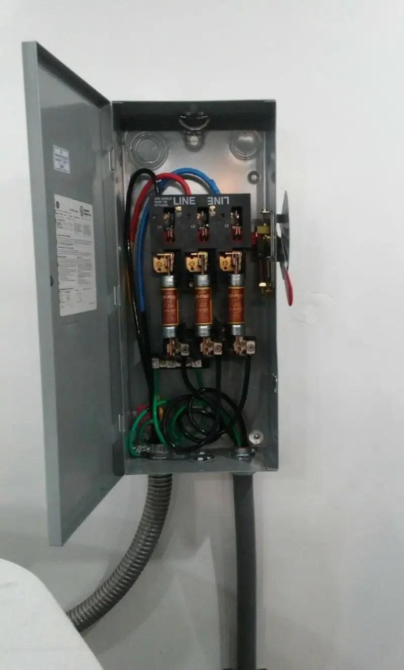 Three-phase disconnect switch installed for Electrical Wiring & Rewiring in Dacula